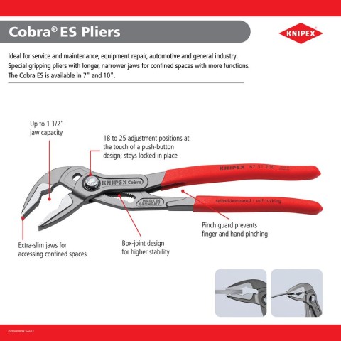 Cobra® ES Water Pump Pliers | KNIPEX Tools